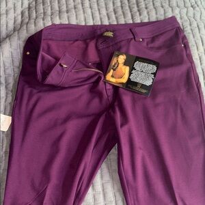 IMAN Women's Boot Cut Jeans - Purple